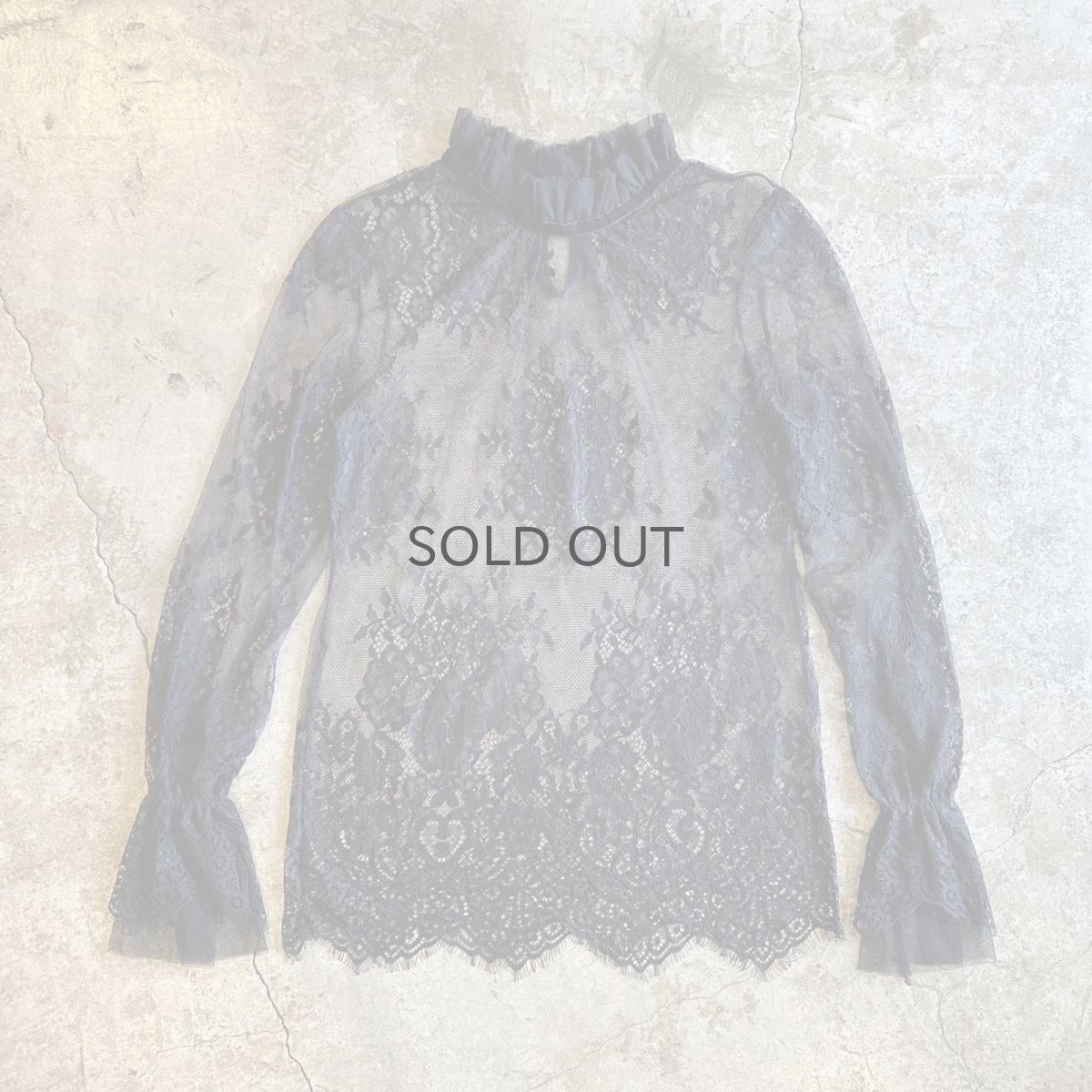 画像1: FLORAL PATTERN MESH LACE DESIGN BLOUSE / Ladies M (1)