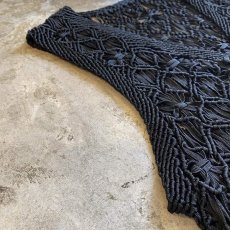 画像7: CHINA BUTTON CROCHET DESIGN BLACK COLOR VEST / Ladies M (7)