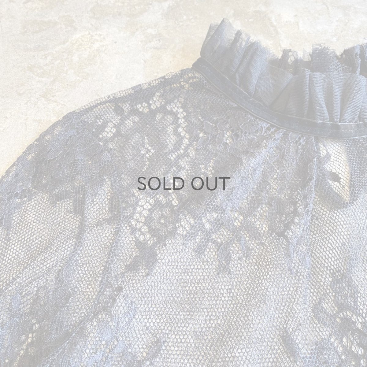 画像4: FLORAL PATTERN MESH LACE DESIGN BLOUSE / Ladies M (4)