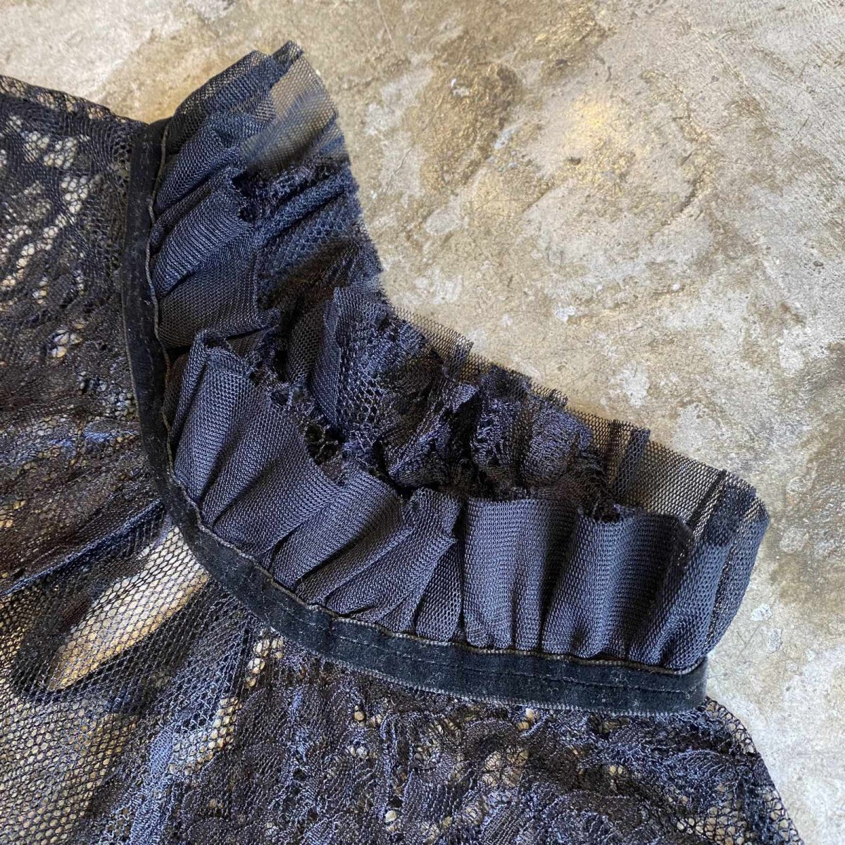 画像8: FLORAL PATTERN MESH LACE DESIGN BLOUSE / Ladies M (8)