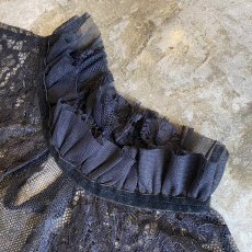 画像8: FLORAL PATTERN MESH LACE DESIGN BLOUSE / Ladies M (8)