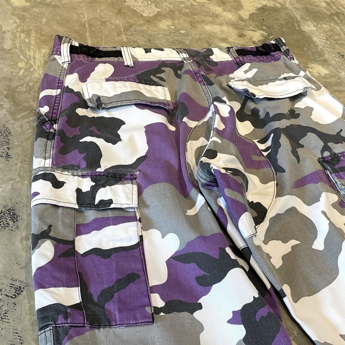 画像9: PURPLE MIX CAMOUFLAGE PATTERN CARGO PANTS / W30~W34 (9)