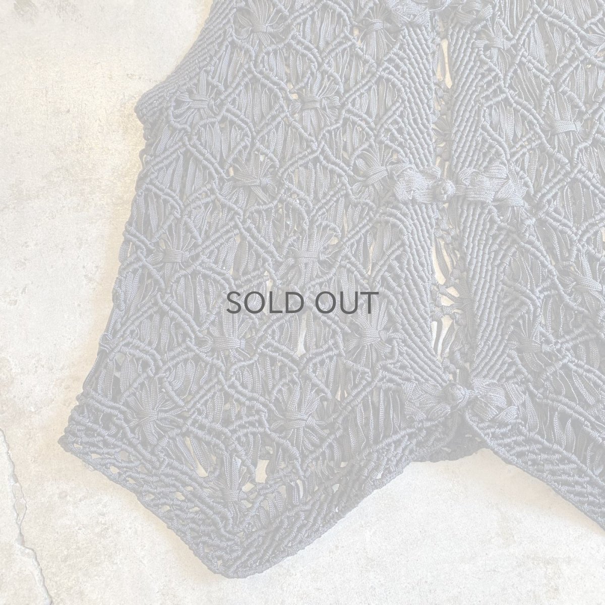 画像5: CHINA BUTTON CROCHET DESIGN BLACK COLOR VEST / Ladies M (5)