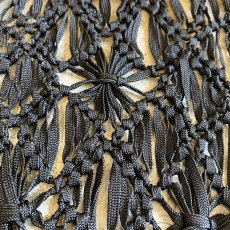 画像6: CHINA BUTTON CROCHET DESIGN BLACK COLOR VEST / Ladies M (6)