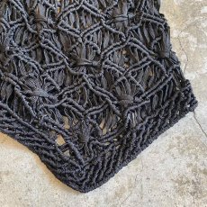 画像8: CHINA BUTTON CROCHET DESIGN BLACK COLOR VEST / Ladies M (8)