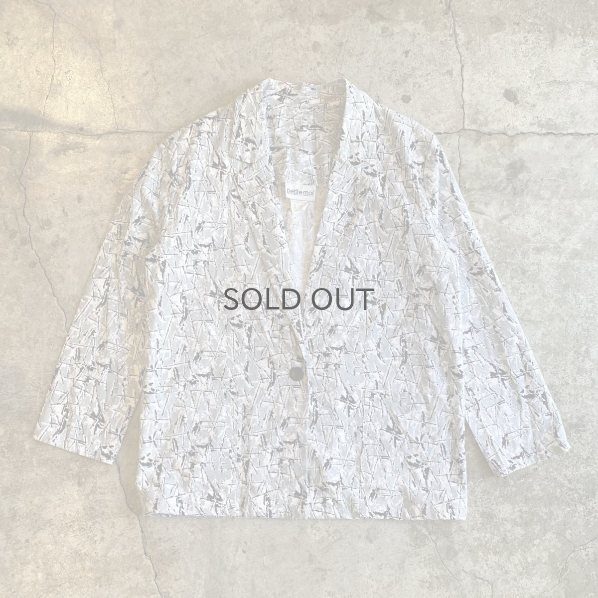 画像1: ART ALL OVER PATTERN DESIGN TAYLOR JACKET / Ladies M / MADE IN USA (1)