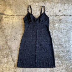 画像1: ALL OVER PATTERN BLACK COLOR LINGERIE CAMISOLE / Ladies S~M (1)