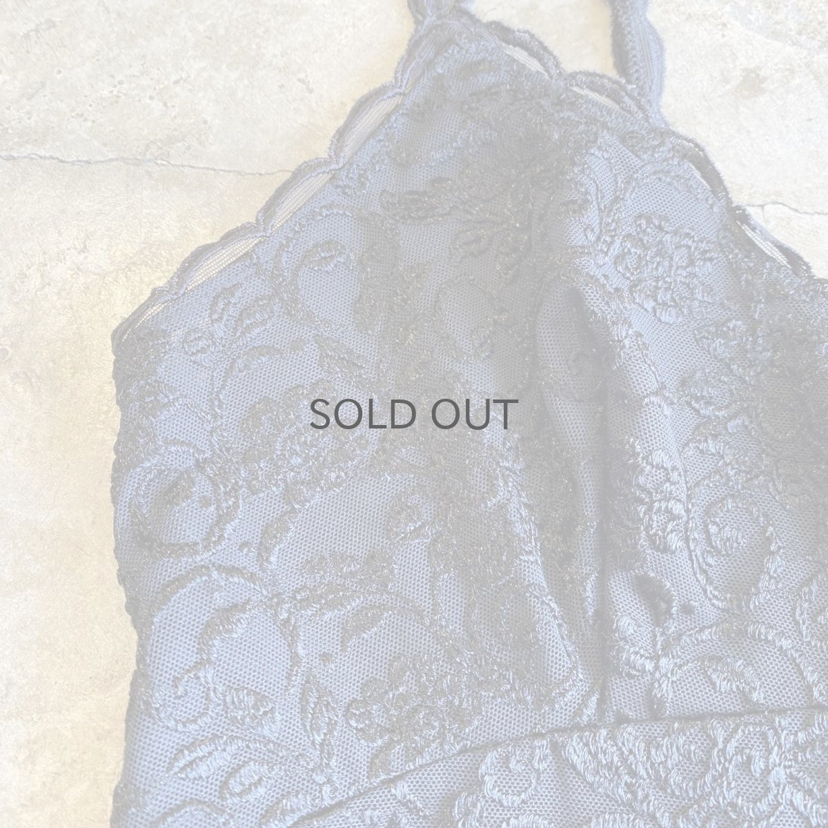 画像5: ALL OVER PATTERN BLACK COLOR LINGERIE CAMISOLE / Ladies S~M (5)