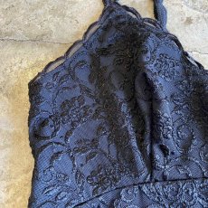 画像5: ALL OVER PATTERN BLACK COLOR LINGERIE CAMISOLE / Ladies S~M (5)