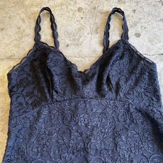 画像4: ALL OVER PATTERN BLACK COLOR LINGERIE CAMISOLE / Ladies S~M (4)