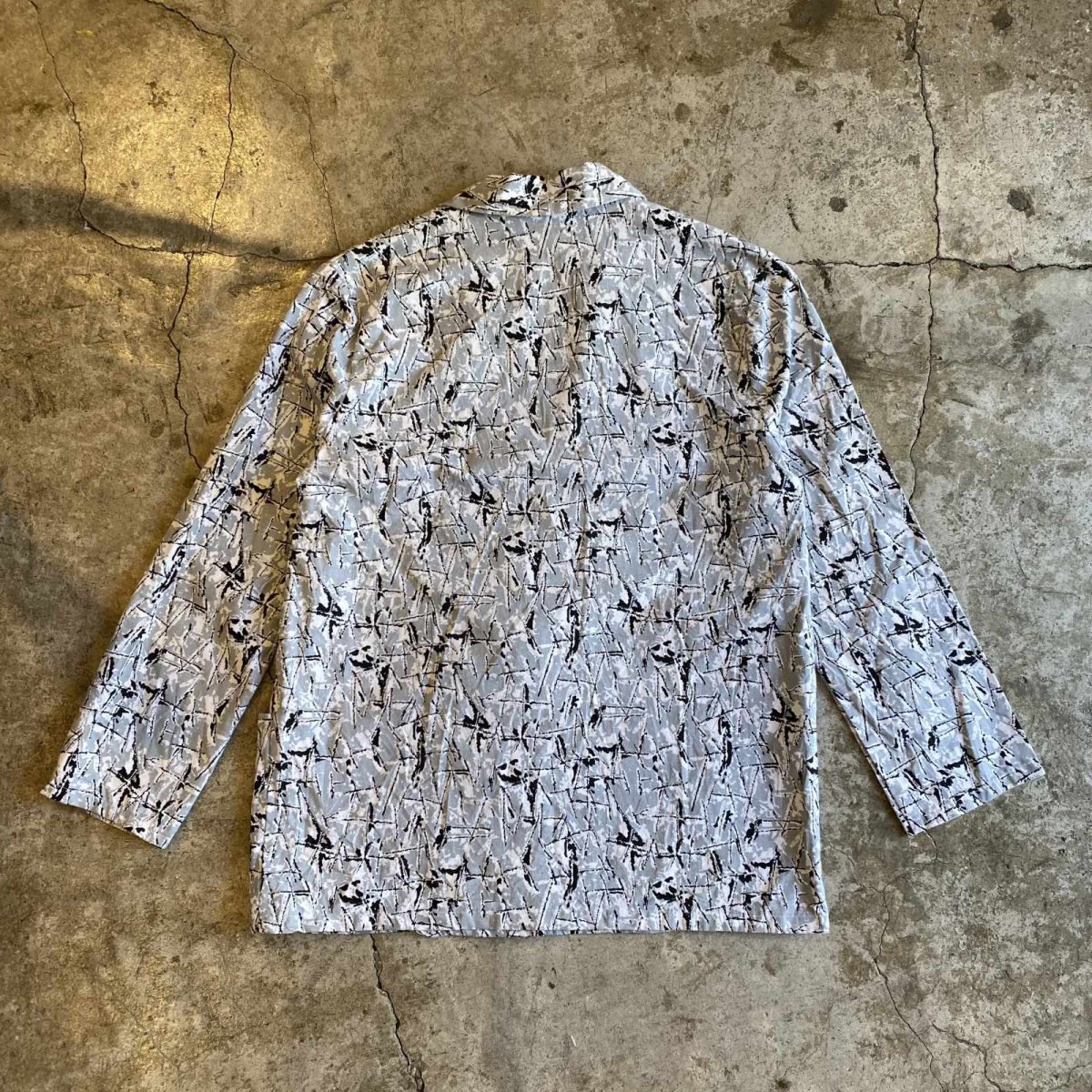 画像2: ART ALL OVER PATTERN DESIGN TAYLOR JACKET / Ladies M / MADE IN USA (2)