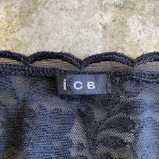 画像13: ALL OVER PATTERN BLACK COLOR LINGERIE CAMISOLE / Ladies S~M (13)