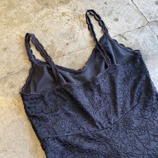 画像11: ALL OVER PATTERN BLACK COLOR LINGERIE CAMISOLE / Ladies S~M (11)