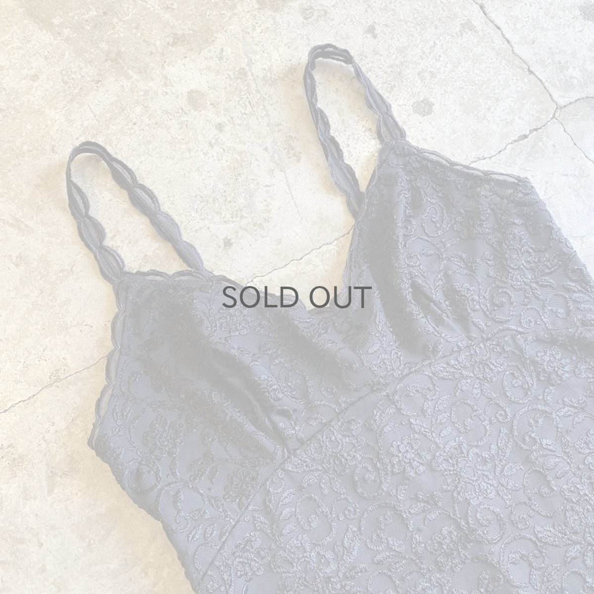 画像3: ALL OVER PATTERN BLACK COLOR LINGERIE CAMISOLE / Ladies S~M (3)