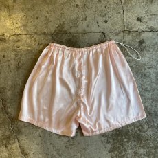 画像2: PALE PINK COLOR LUSTER SATIN SHORT PANTS / FREE~W40  (2)