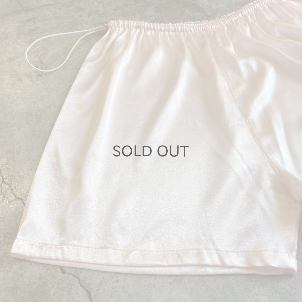 画像5: PALE PINK COLOR LUSTER SATIN SHORT PANTS / FREE~W40  (5)