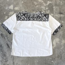 画像2: PATTERN SWITCHED LACE UP S/S TOPS / Mens XL (2)