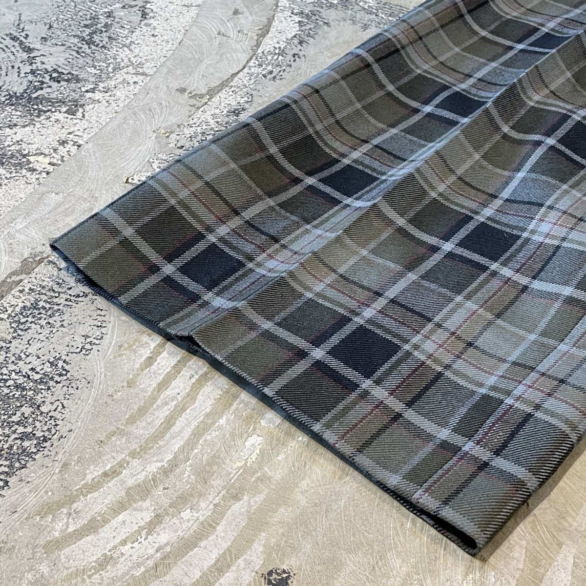 画像8: ALL OVER CHECK PATTERN STRAIGHT SILHOUETTE SLACKS / W31 (8)