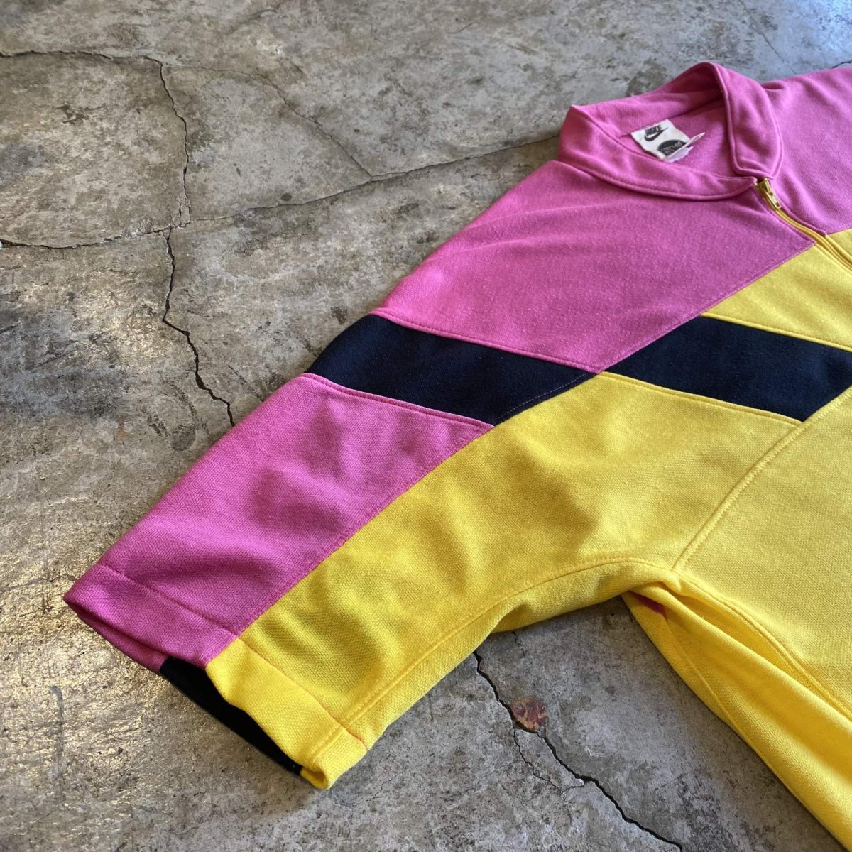 画像6: 80's【NIKE】COLOR HALF ZIP CYCLING S/S TEE / Ladies L (6)