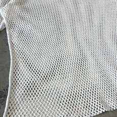 画像5: WHITE COLOR MESH DESIGN S/S TEE / Mens L (5)