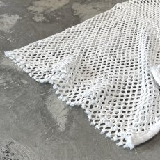 画像7: WHITE COLOR MESH DESIGN S/S TEE / Mens L (7)