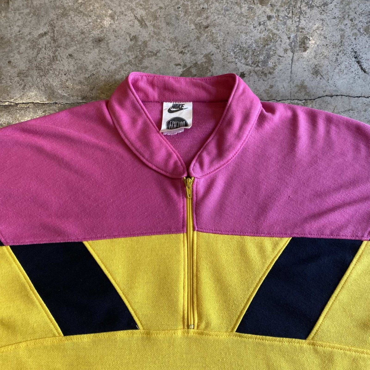 画像4: 80's【NIKE】COLOR HALF ZIP CYCLING S/S TEE / Ladies L (4)