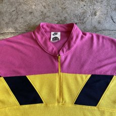 画像4: 80's【NIKE】COLOR HALF ZIP CYCLING S/S TEE / Ladies L (4)