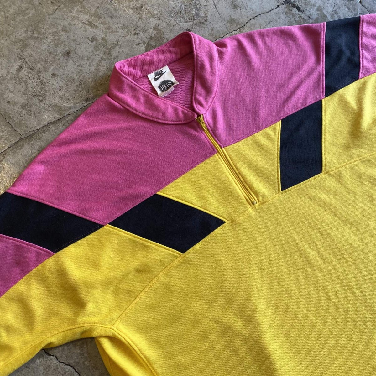 画像3: 80's【NIKE】COLOR HALF ZIP CYCLING S/S TEE / Ladies L (3)