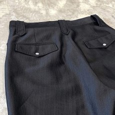 画像8: BLACK COLOR WESTERN HALF SLACKS / W31 (8)