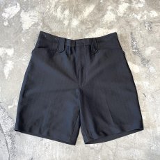画像1: BLACK COLOR WESTERN HALF SLACKS / W31 (1)