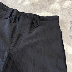 画像4: BLACK COLOR WESTERN HALF SLACKS / W31 (4)