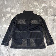 画像2: MESH SWITCHED HI-NECK ZIP UP JACKET / Mens L (2)