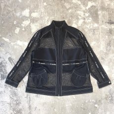 画像1: MESH SWITCHED HI-NECK ZIP UP JACKET / Mens L (1)