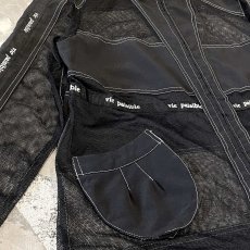画像5: MESH SWITCHED HI-NECK ZIP UP JACKET / Mens L (5)