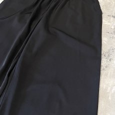 画像4: BLACK COLOR DOWN FRINGES WIDE SILHOUETTE PANTS / W30~ (4)