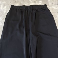 画像10: BLACK COLOR DOWN FRINGES WIDE SILHOUETTE PANTS / W30~ (10)