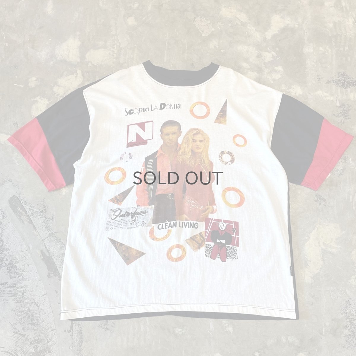 画像1: FRONT PRINTED COLOR SWITCHED S/S TEE / Mens XL (1)