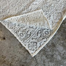 画像5: PUNCHING LACE PATCHWORK DESIGN HALF ZIP UP S/S POLO TOPS / Ladies L (5)