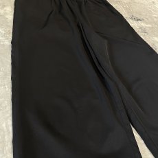 画像5: BLACK COLOR DOWN FRINGES WIDE SILHOUETTE PANTS / W30~ (5)