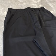 画像9: BLACK COLOR DOWN FRINGES WIDE SILHOUETTE PANTS / W30~ (9)