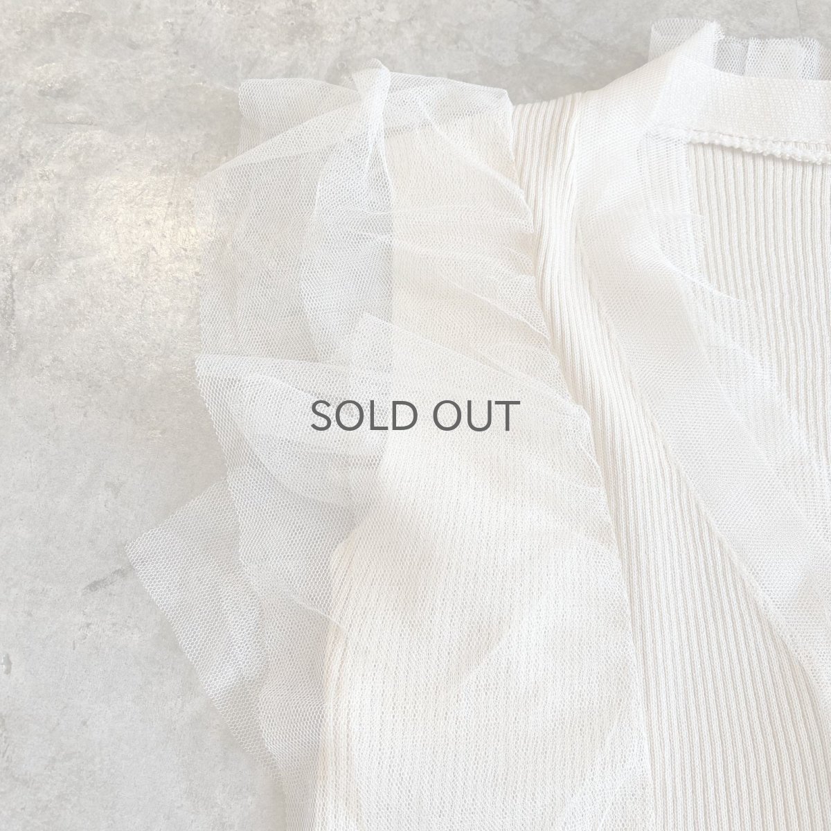 画像5: DECORATION FRILL DESIGN TULLE N/S VEST / Ladies S (5)