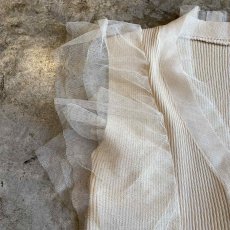 画像5: DECORATION FRILL DESIGN TULLE N/S VEST / Ladies S (5)