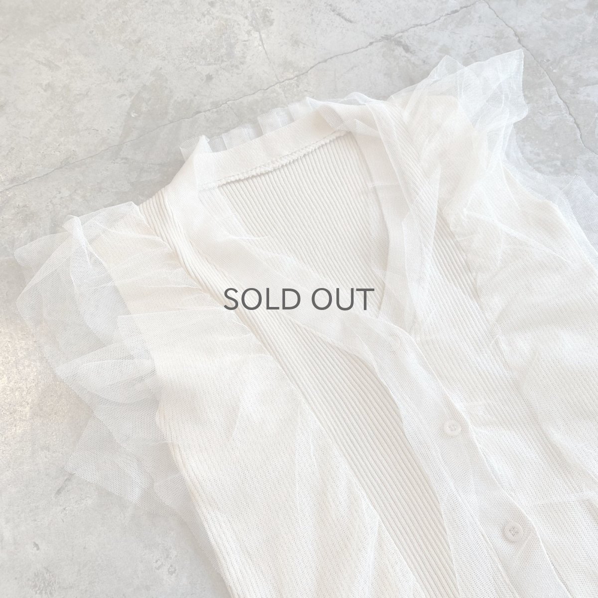 画像3: DECORATION FRILL DESIGN TULLE N/S VEST / Ladies S (3)