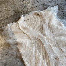 画像3: DECORATION FRILL DESIGN TULLE N/S VEST / Ladies S (3)