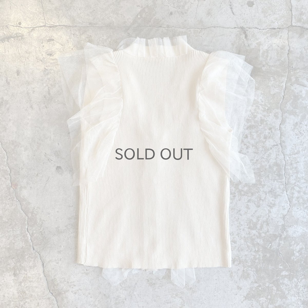 画像2: DECORATION FRILL DESIGN TULLE N/S VEST / Ladies S (2)