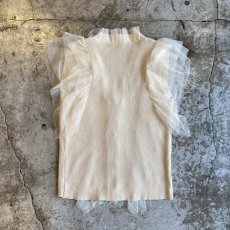 画像2: DECORATION FRILL DESIGN TULLE N/S VEST / Ladies S (2)