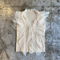 画像1: DECORATION FRILL DESIGN TULLE N/S VEST / Ladies S (1)