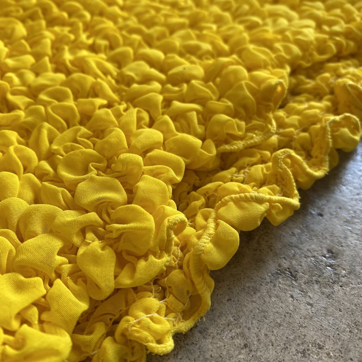 画像10: YELLOW COLOR EMBOSS POPCORN DESIGN S/S TOPS / Ladies S~M (10)