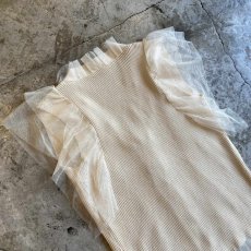 画像10: DECORATION FRILL DESIGN TULLE N/S VEST / Ladies S (10)