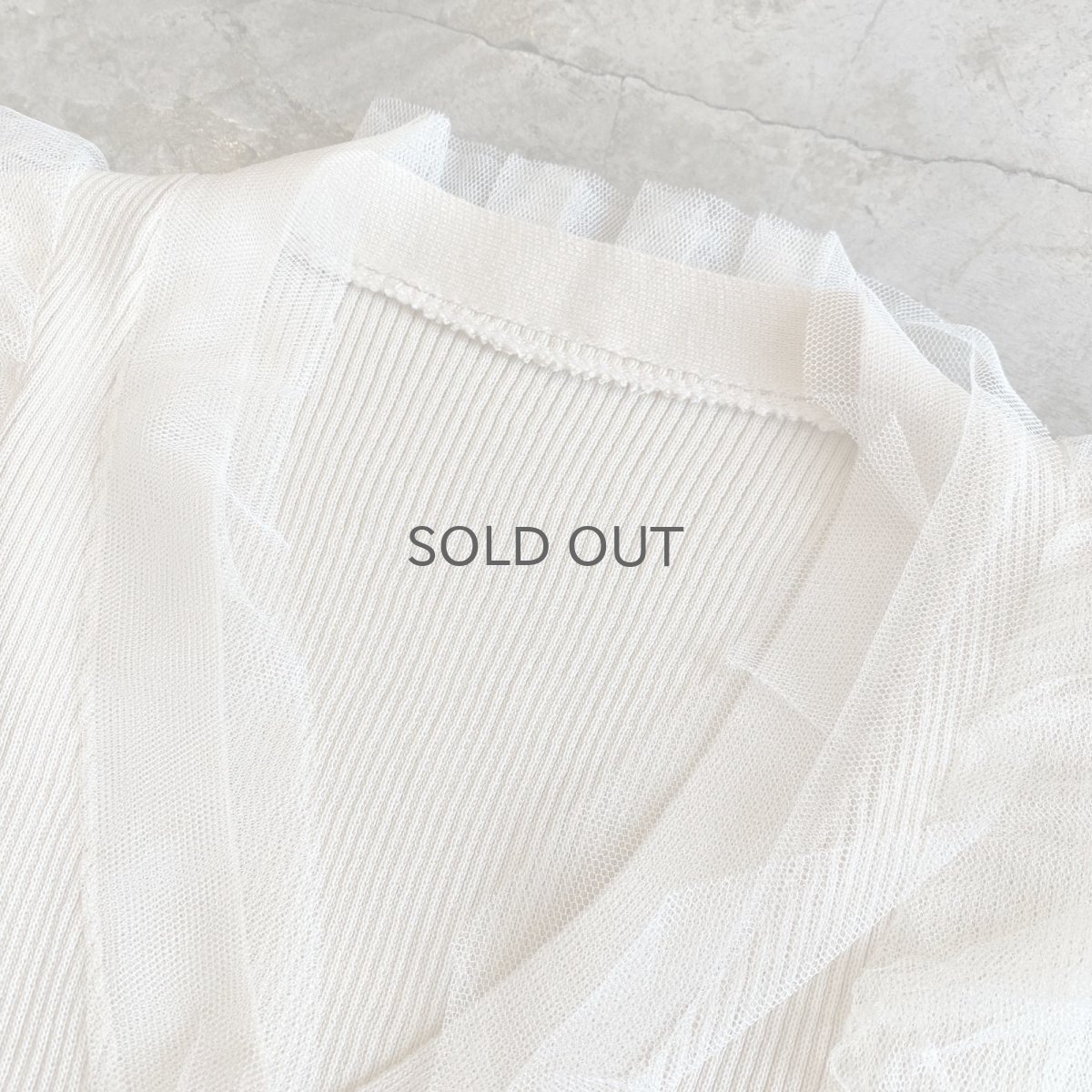 画像9: DECORATION FRILL DESIGN TULLE N/S VEST / Ladies S (9)